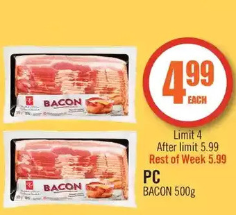 Shoppers Drug Mart Pc bacon offer