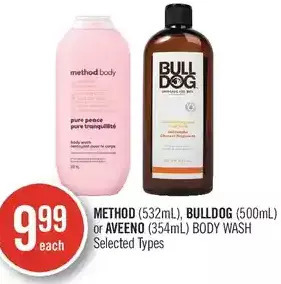 Shoppers Drug Mart Method, bulldog or aveeno body wash offer