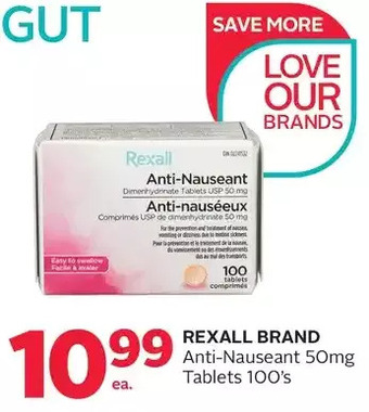 Rexall Rexall brand anti-nauseant tablets offer