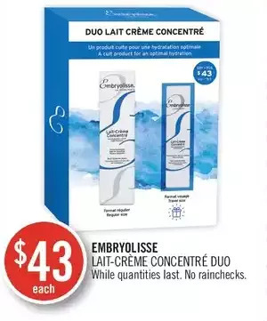 Shoppers Drug Mart Embryolisse lait-creme concentre duo offer