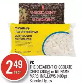 Shoppers Drug Mart Pc the decadent chocolate chips or no name marshmallows offer