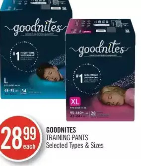 Shoppers Drug Mart Goodnites training pants offer