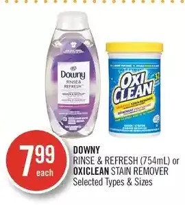 Shoppers Drug Mart Downy rinse & refresh or oxiclean stain remover offer