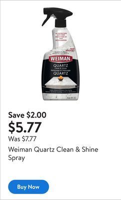 Walmart Weiman quartz clean & shine spray offer