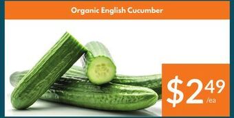 Healthy Planet Organic english cucumber offer