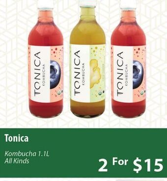 Healthy Planet Tonica kombucha offer
