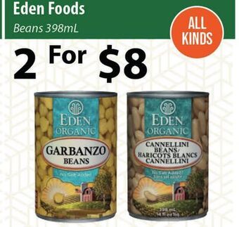 Healthy Planet Eden foods beans offer