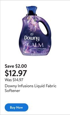 Walmart Downy infusions liquid fabric softener offer