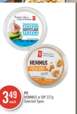 Shoppers Drug Mart Pc hummus or dip offer