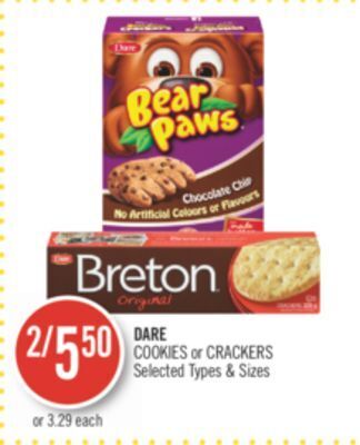 Shoppers Drug Mart Dare cookies or crackers offer