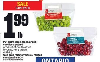 Independent City Market Très gros raisins verts ou rouges sans pépins pc offer