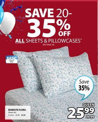 JYSK Marilyn flora sheet set offer
