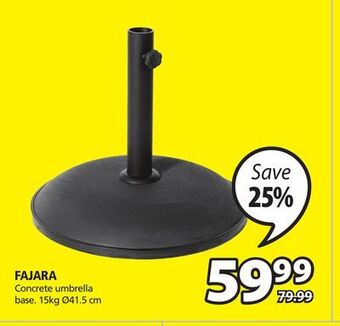 JYSK Fajara concrete umbrella base offer