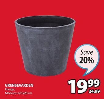 JYSK Grensevarden planter offer