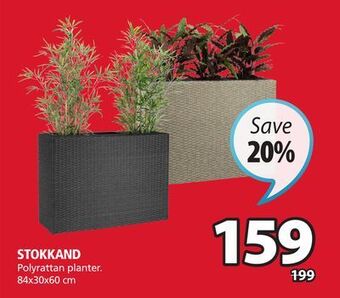 JYSK Stokkand polyrattan planter offer