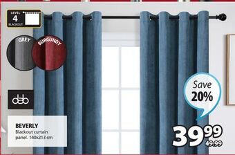 JYSK Beverly blackout curtain panel offer