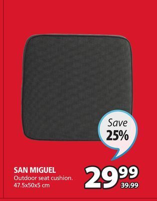 JYSK San miguel outdoor seat cushion offer