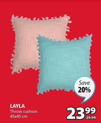 JYSK Layla throw cushion offer