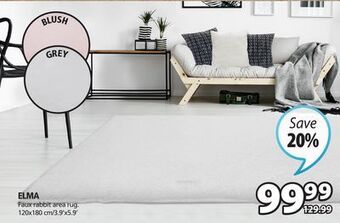 JYSK Elma faux rabbit area rug offer