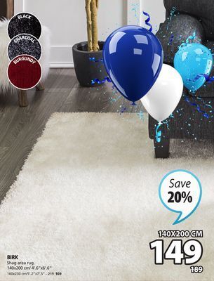 JYSK Birk shag area rug offer