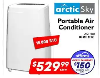 Factory Direct Arctic sky 15000 btu portable air conditioner offer