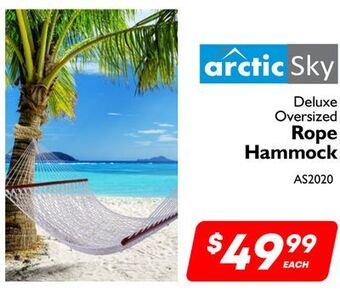 Factory Direct Arctic sky deluxe oversized rope hammock offer