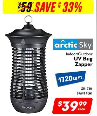 Factory Direct Arctic sky indoor/outdoor uv bug zapper 1720sq.ft. offer