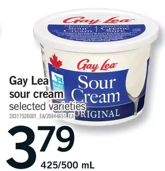 Fortinos Gay lea sour cream offer