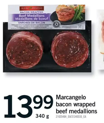 Fortinos Marcangelo bacon wrapped beef medallions offer