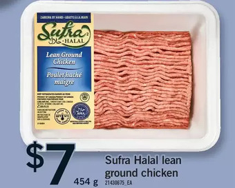 Fortinos Sufra halal lean ground chicken offer