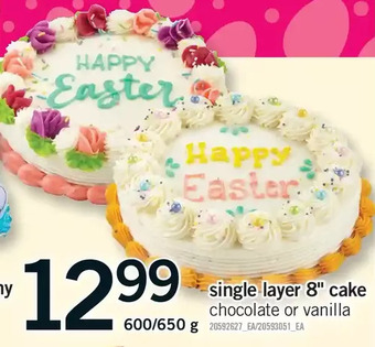 Fortinos Single layer 8 cake offer