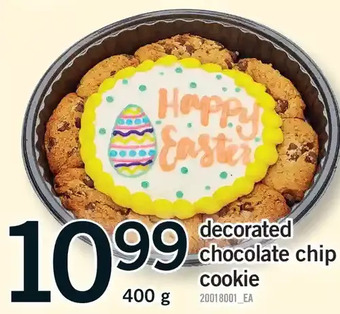 Fortinos Decorated chocolate chip cookie offer