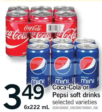Fortinos Coca-cola or pepsi soft drinks offer
