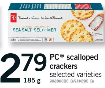 Fortinos Pc scalloped crackers offer