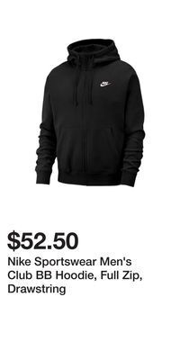 Sport Chek Nike sportswear men's club bb hoodie, full zip, drawstring offer