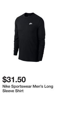 Sport Chek Nike sportswear men's long sleeve shirt offer