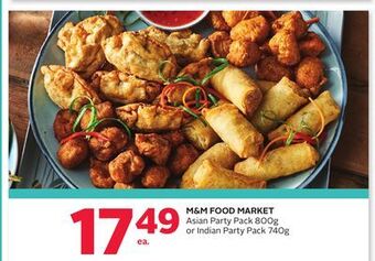 Rexall M&m food market asian party pack 800g or indian party pack 740g offer