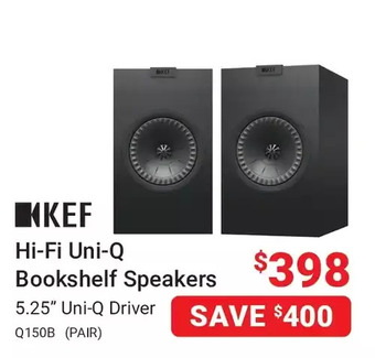 Visions Electronics Kef hi-fi uni-q bookshelf speakers offer