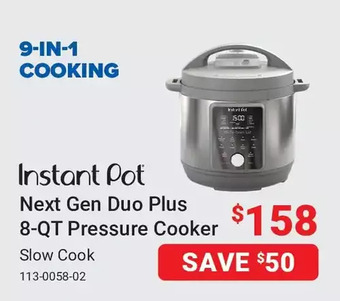 Visions Electronics Instant pot next gen duo plus 8-qt pressure cooker offer