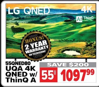 2001 Audio Video Lg uqa 4k qned w/ thinq a offer