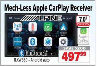 2001 Audio Video Mech-less apple carplay receiver offer