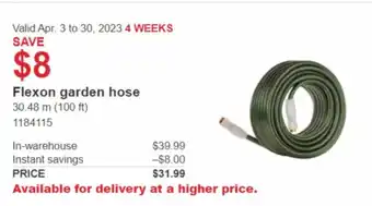 Costco Flexon garden hose 30.48M offer