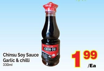 T&T Supermarket Chinsu soy sauce garlic & chilli 330ML offer