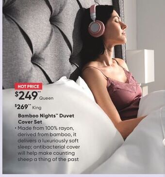 Sleep Country Bamboo nights duvet cover set offer