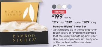 Sleep Country Bamboo nights sheet set offer