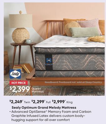 Sleep Country Sealy optimum grand melody mattress offer