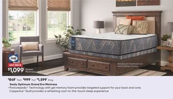 Sleep Country Sealy optimum grand era mattress offer