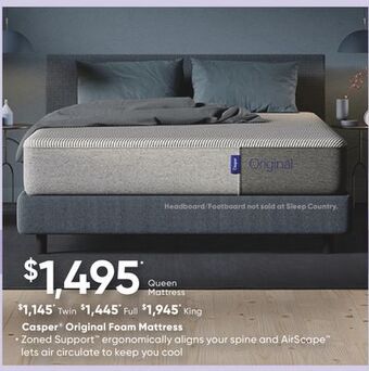 Sleep Country Casper® original foam mattress offer