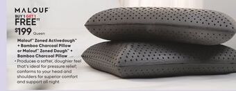 Sleep Country Malouf zoned activedough + bamboo charcoal pillow or malouf zoned dough + bamboo charcoal pillow offer