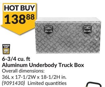 Princess Auto 6-3/4 cu. ft aluminum underbody truck box offer